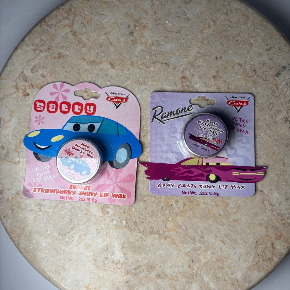 Disney Pixar Cars Lip Wax Set 0.2 oz Sally Ramone Strawberry Grape VTG